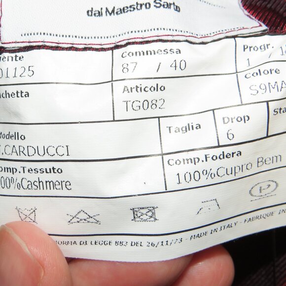 Tincati x Partenopea Bespoke Yellow Weave Cashmere Two Button Sport Coat 44L - Picture 13 of 15